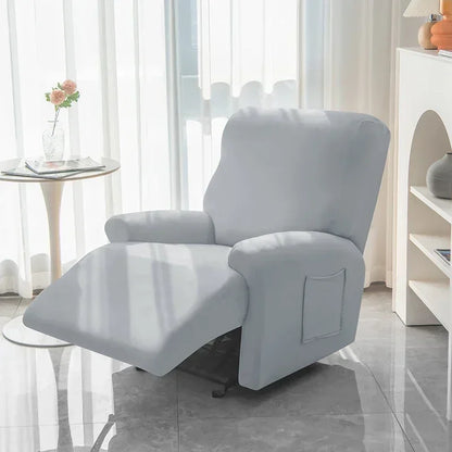 Soft Polyester Recliner Sofa Cover Solid Color
