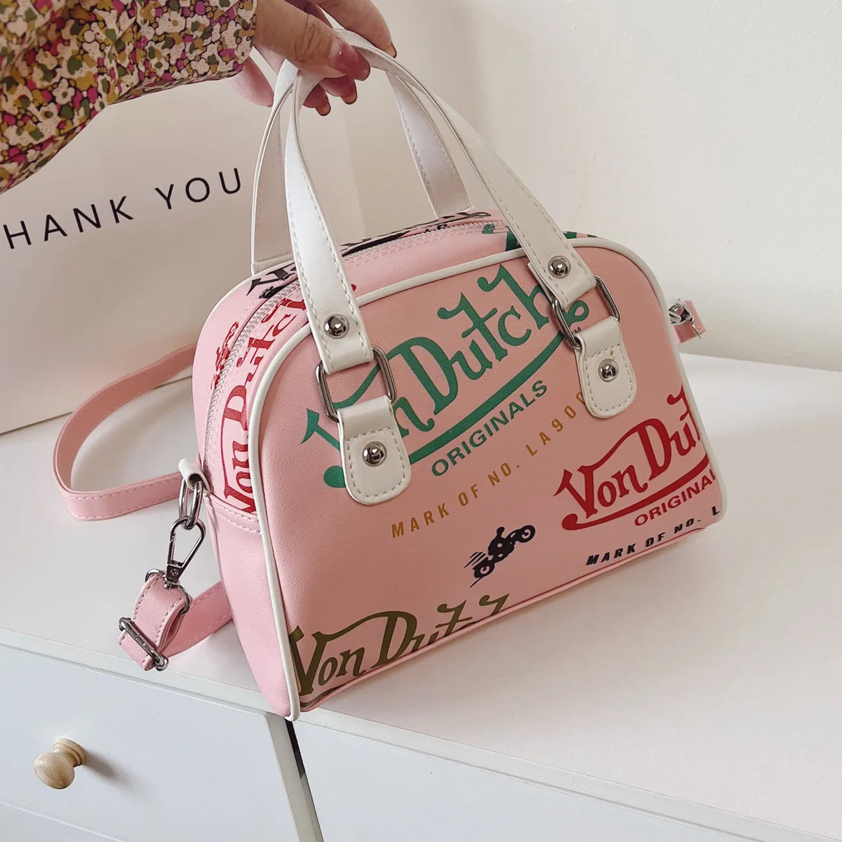 Large Capacity Crossbody Bag for Women Retro Design