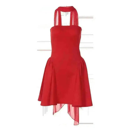 Avrilyaan Off Shoulder Backless A-line Mini Dress