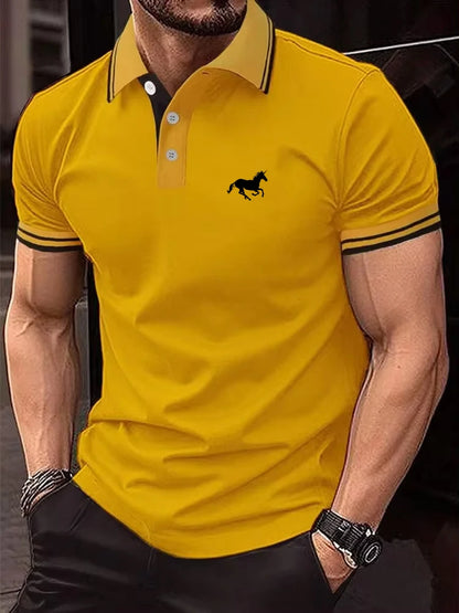 Men's Casual Short Sleeve Polo Shirt Summer Top