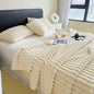 Striped Coral Fleece Multifunctional Blanket