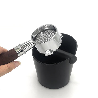 Coffee Knock Box Black ABS with Detachable Knock Bar