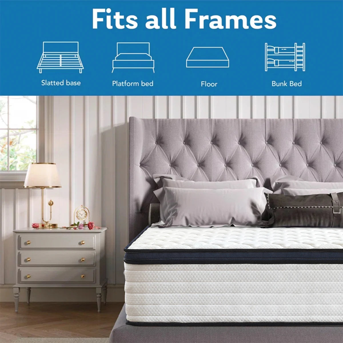 Queen Gel Memory Foam Hybrid Mattress