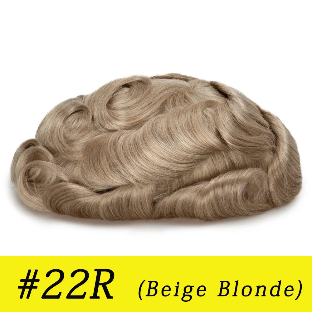 Thin Skin 0.03mm Natural Hair Toupee for Men