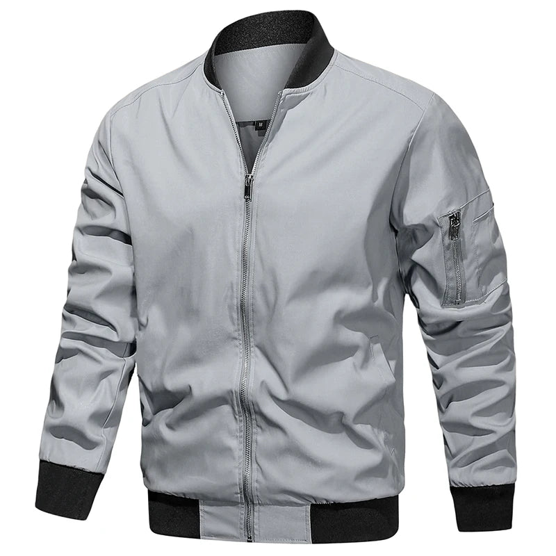 Men's Lightweight Casual Bomber Jacket Polyester