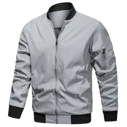 Men's Lightweight Casual Bomber Jacket Polyester