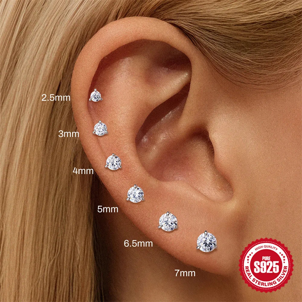 Canner Moissanite Stud Earrings 925 Sterling Silver