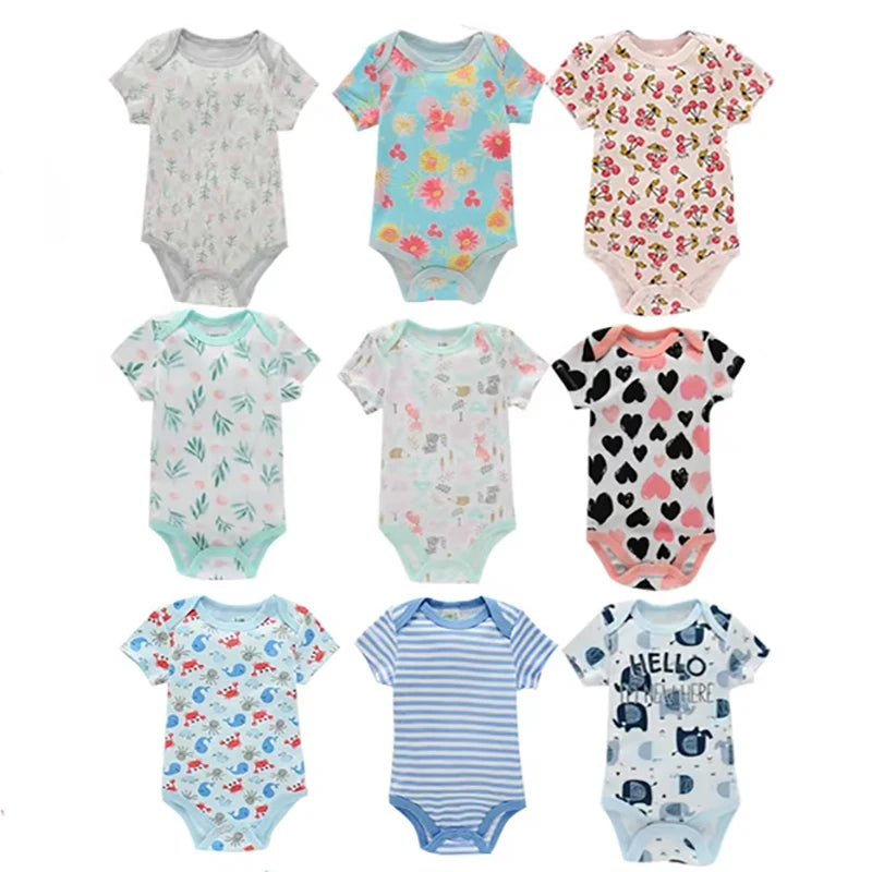 Baby Bodysuit Summer Romper for Newborns 0-12M