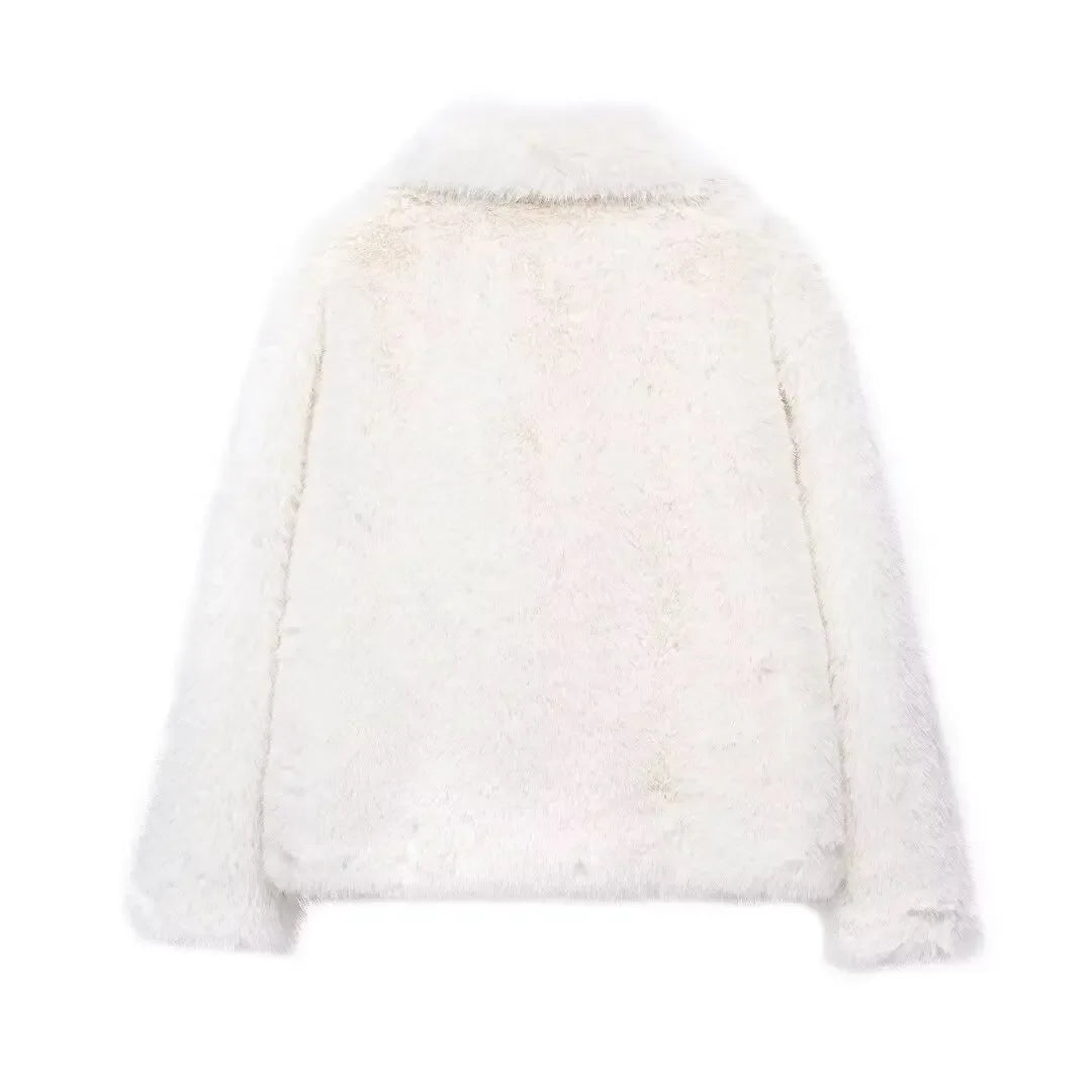 Faux Fur Fluffy Coat for Women Warm Winter Outerwear