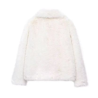 Faux Fur Fluffy Coat for Women Warm Winter Outerwear