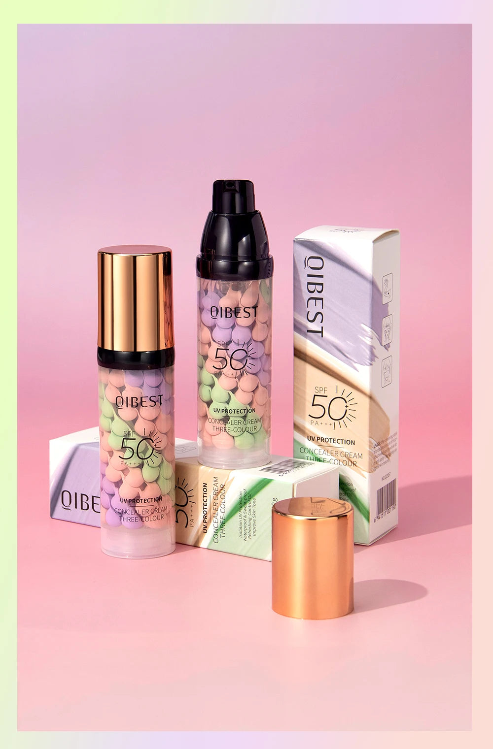 Qibest Three-Color Cream Concealer