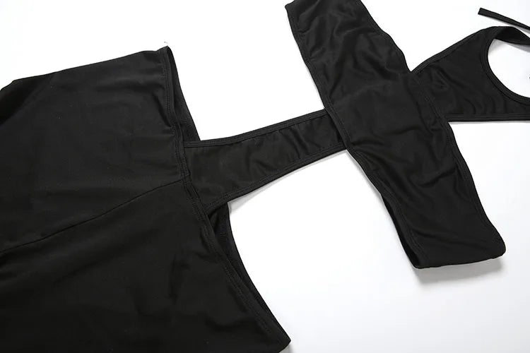 kliou Backless Halter Jumpsuit for Women in Polyester