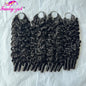12A Curly Crochet Human Hair Extensions Natural Black