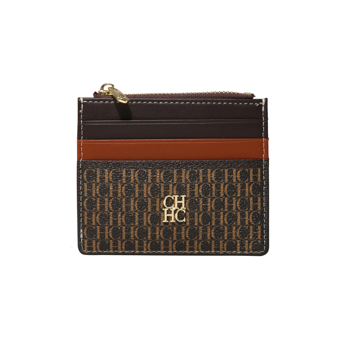 CH Women's Zipper Wallet with Letter Decoration
