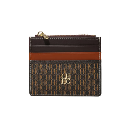 CH Women's Zipper Wallet with Letter Decoration