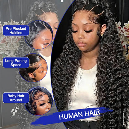Jerry Curly 13x6 HD Lace Front Human Hair Wig 40 Inch