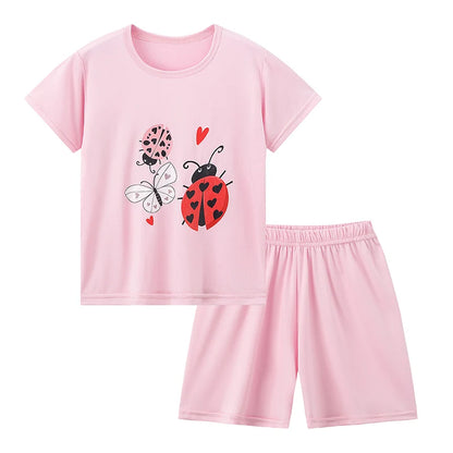 Children's Summer Short Sleeve Shorts Set