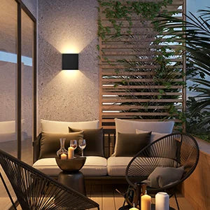 Modern LED Wall Sconces Black Aluminum Up Down Light