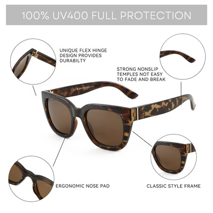 ZENOTTIC Square Polarized Sunglasses for Women UV400