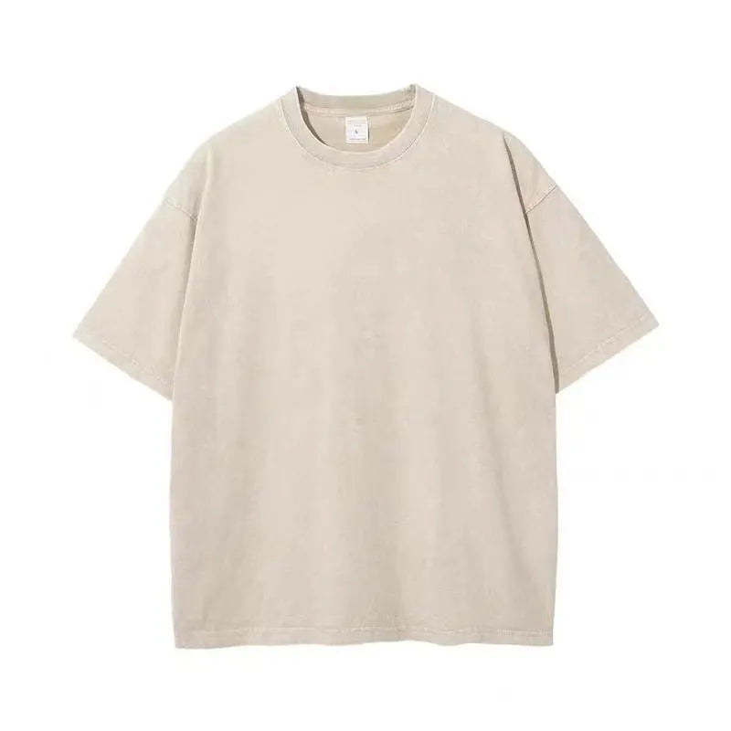 American Style Retro Heavyweight Cotton T-Shirt