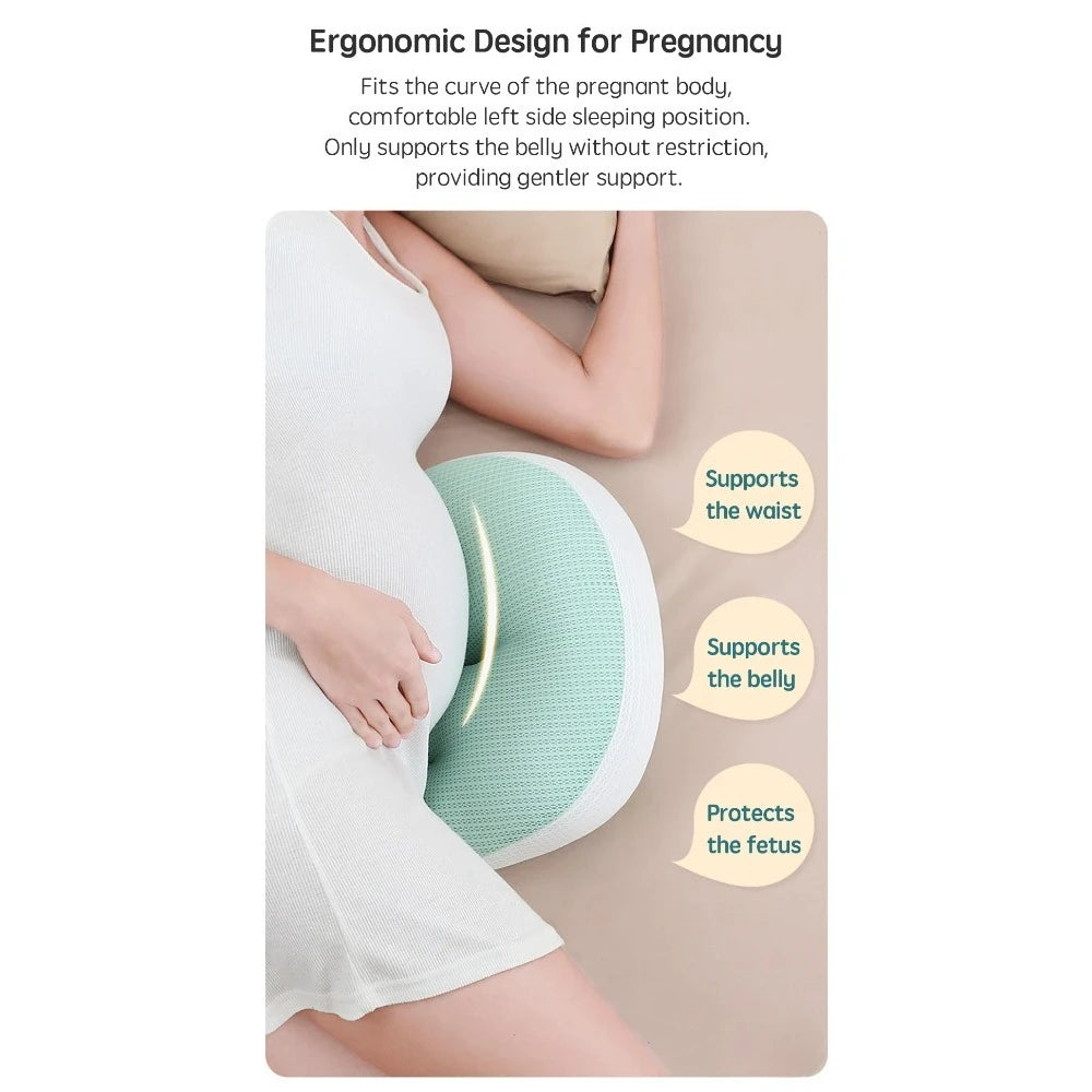 Pregnancy Pillow with Auxiliary Cotton Waist Support