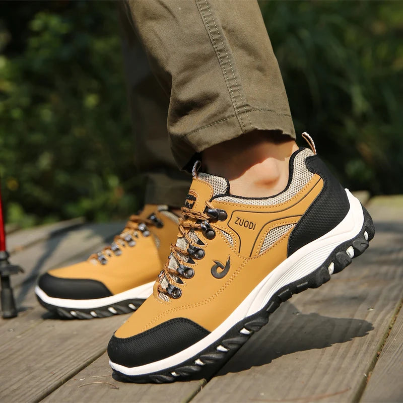 Men's Leather Casual Sneakers for Tennis and Walking