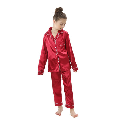 Silk Satin Pajamas Set for Kids