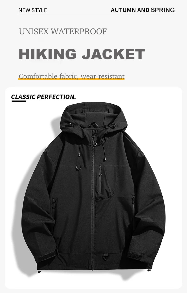 LNGXO Waterproof Windbreaker Jacket for Hiking and Camping