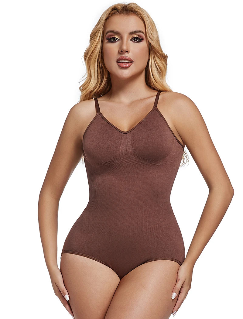 Low Back Bodysuit Shapewear for Women Black