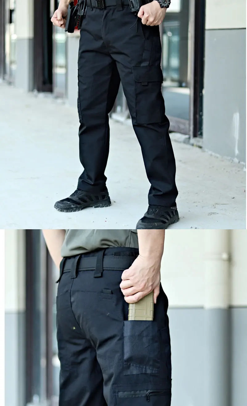 Men's Cargo Trousers Waterproof Multi-Pocket Pants