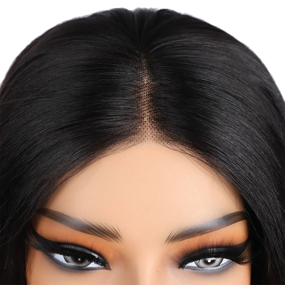 Glueless Human Hair Bob Straight Lace Front Wig