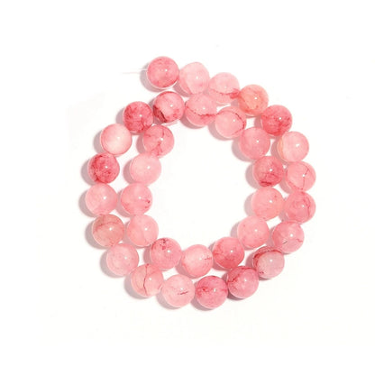 Natural Persian Jade Stone Pink Loose Beads 4-12mm