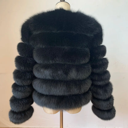 4in1 Real Fox Fur Coat for Women