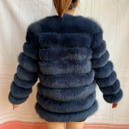 4in1 Real Fox Fur Coat for Women