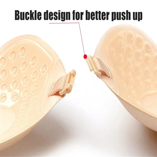 Invisible Push Up Bra Self-Adhesive Silicone Black Skin