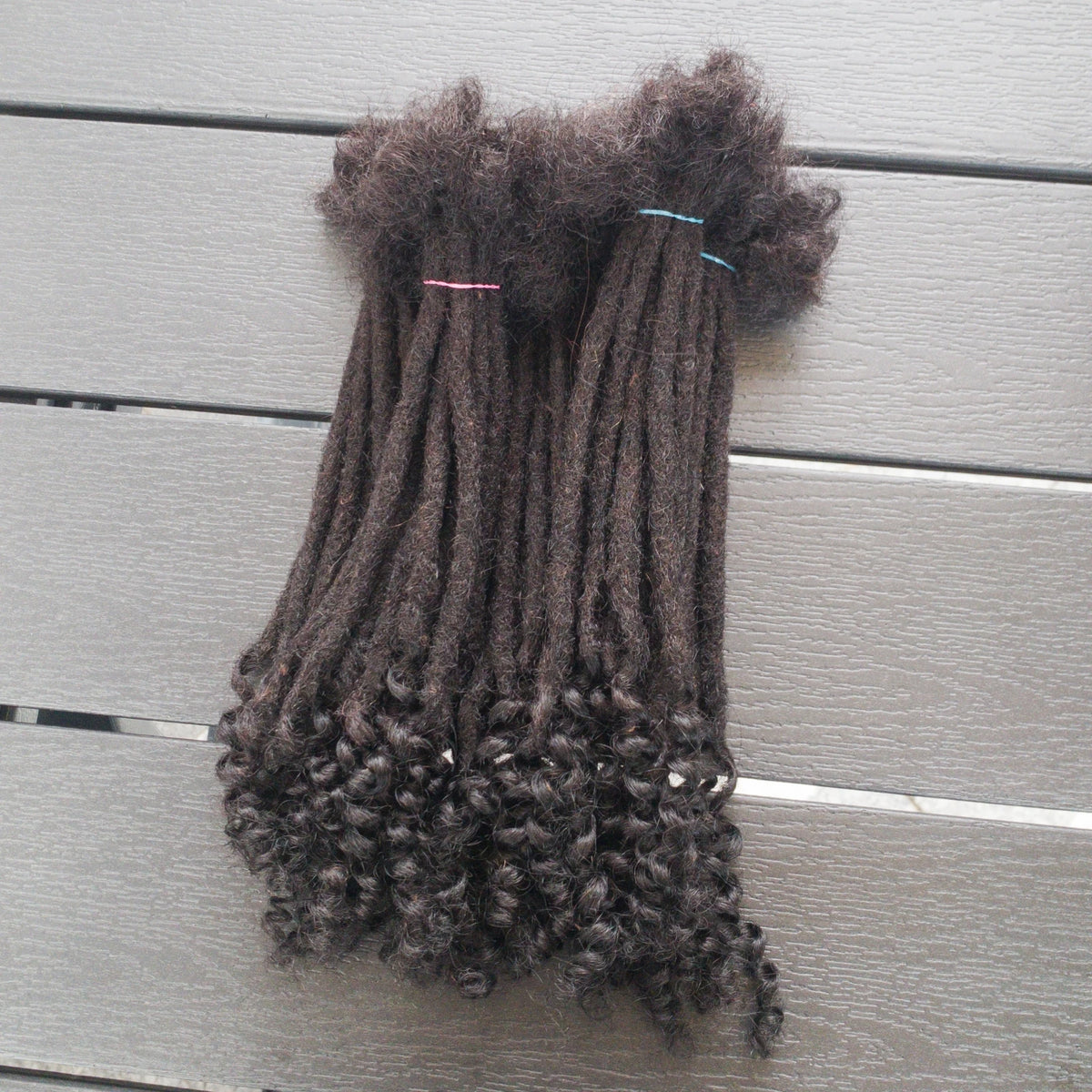 Natural Human Hair Dreadlock Extensions 8-12 Inch Curly Ends