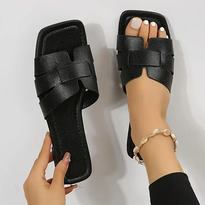 Chic Womens Slide Sandals Casual Flat Open Toe