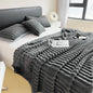 Striped Coral Fleece Multifunctional Blanket