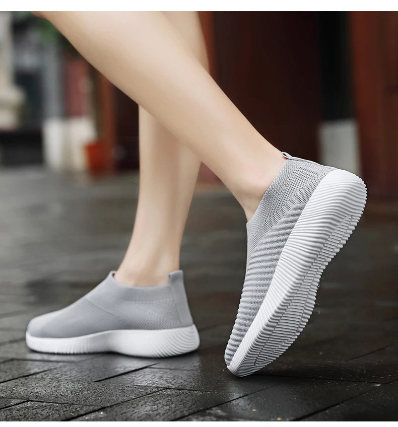 Pink Women Slip On Walking Shoes Lightweight EVA