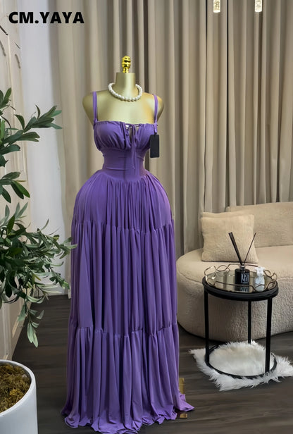 Summer Women Halter Maxi Dress Slim Polyester Beach Party