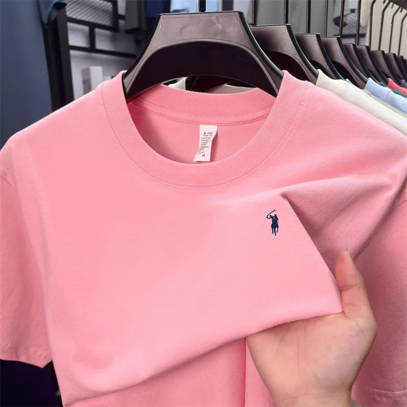 Cotton Men's Short Sleeve T-Shirt Casual Round Neck