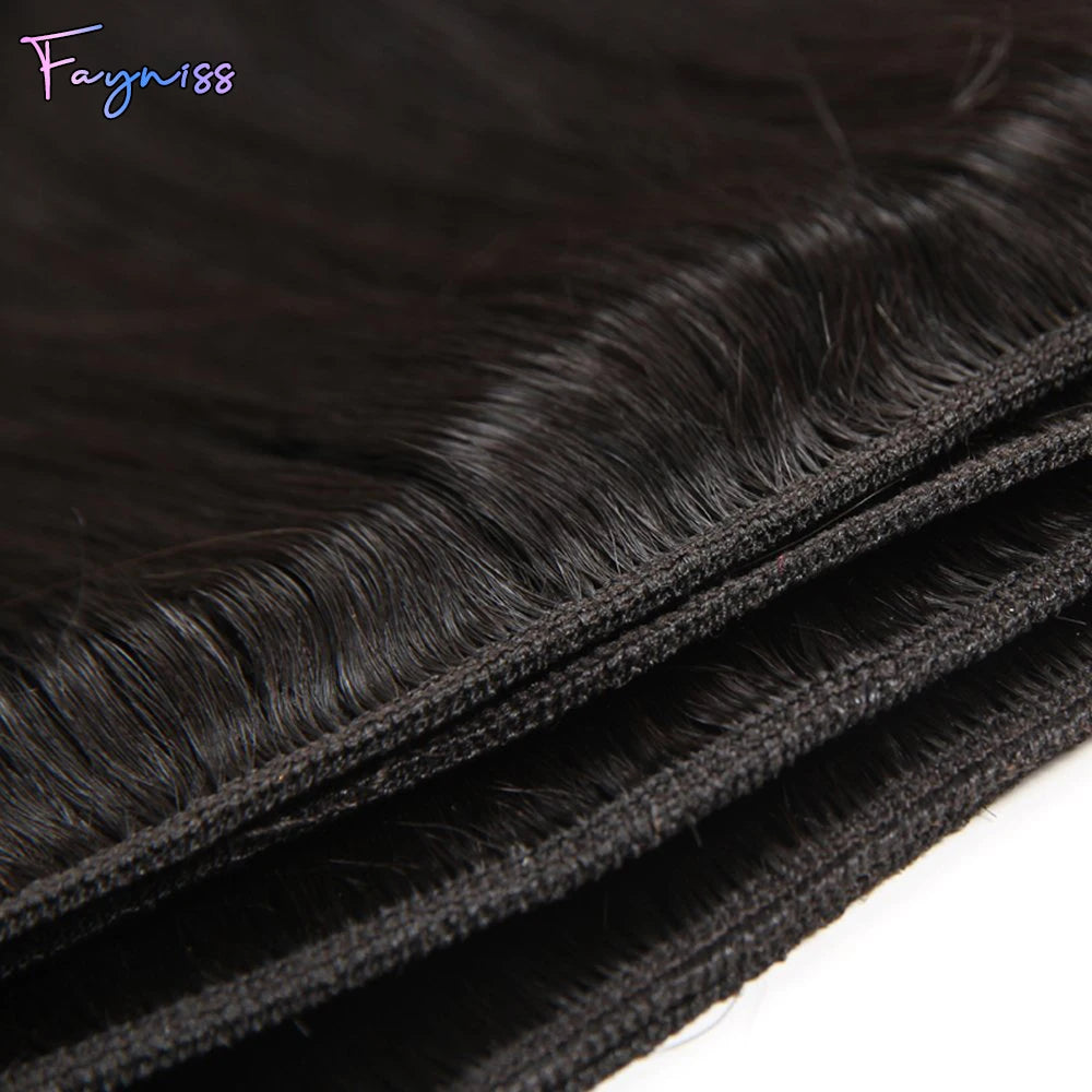 Fayniss 100% Real Human Hair Straight Bundles