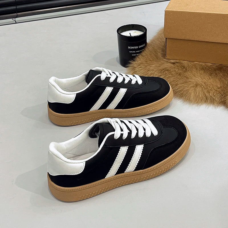 Women Lace-Up Casual Sneakers Breathable Tennis Shoes