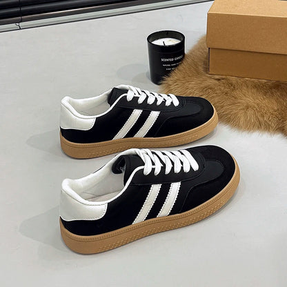 Women Lace-Up Casual Sneakers Breathable Tennis Shoes