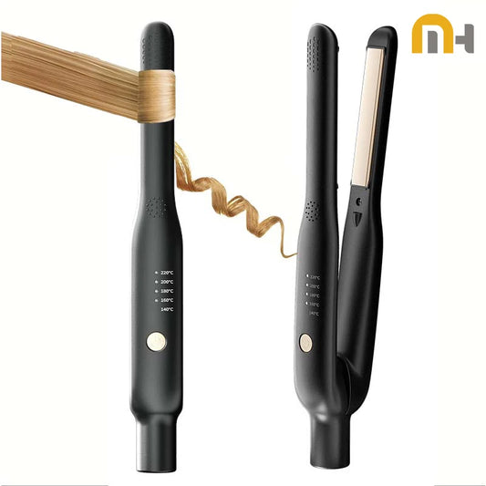 Mini Hair Straightener and Curler Ceramic Portable