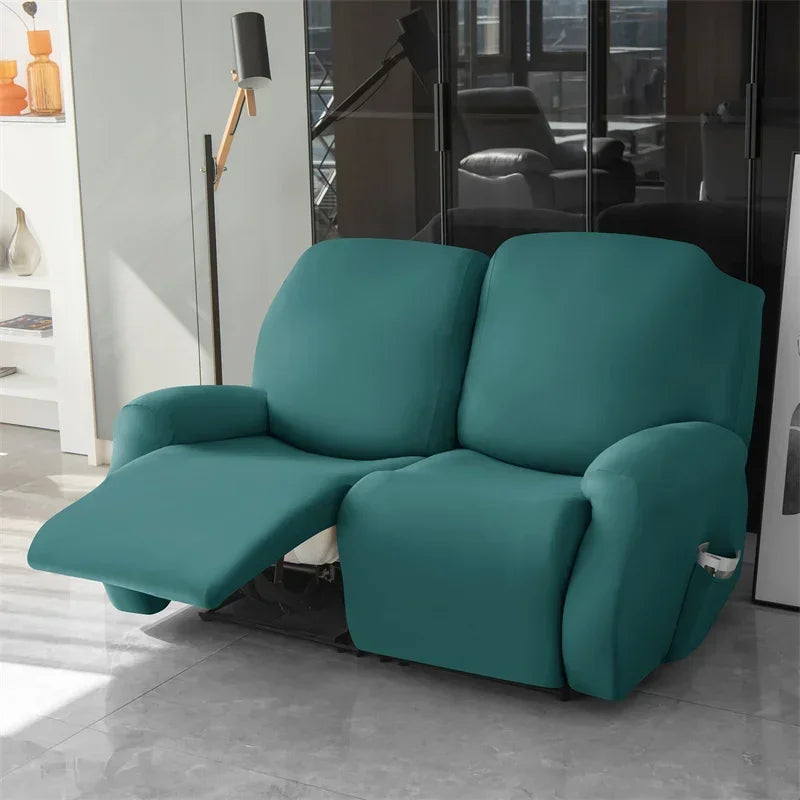 Soft Polyester Recliner Sofa Cover Solid Color