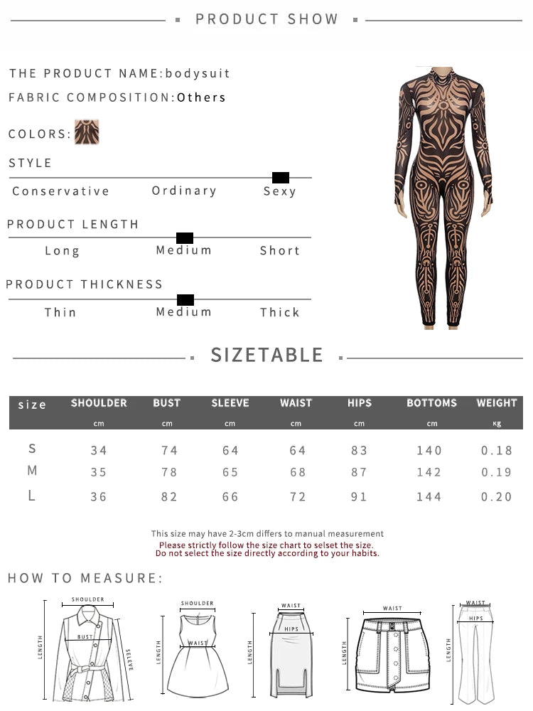 Striped Print Turtleneck Jumpsuit for Women
