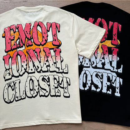 Mixed Emotion Cotton T-Shirt for Couples with Angel Print