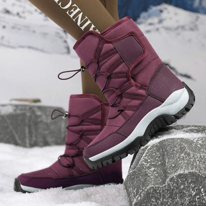 Men's Winter Ankle Boots Waterproof Plush Hiking Shoes