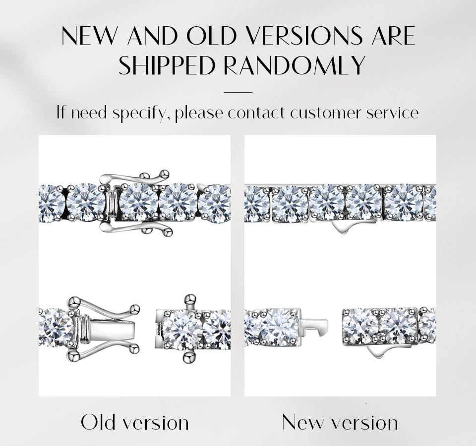 Moissanite Tennis Bracelet Round Cut 925 Silver White Gold